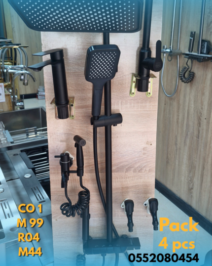 Pack 4-Pcs Colonne de douche +Mitigeur cuisine + lavabo+ douchett wc / CO1 + M99 +R04 + M44+ R09*2