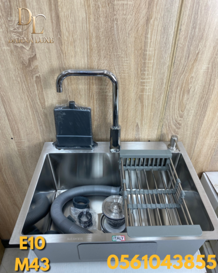 Evier swiss inox 60/45+C + Mitigeur cuisine E10 + M43